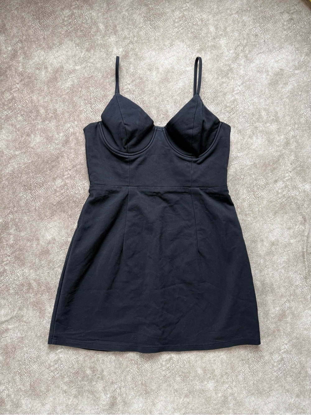 Princess Polly Novella Mini Dress‎ Black Corset Bustier Bodycon Size 8